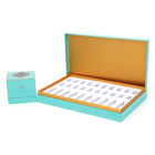 Голубые коробки основанные и крышка большого картона косметические упаковывая для эфирного масла