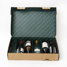 Бутылка 6 подарочной коробки бутылки красного вина гофрированной бумаги роскошная астетическая отсутствие печатания