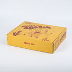 Картон упаковывая коробку доставки пиццы рифленых коробок отправителя желтую
