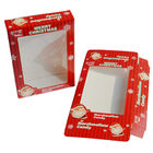 Рождество PVC коробок CMYK бумажного небольшого картона цвета слоновой кости окна шоколада упаковывая