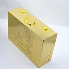 Прикрепленная на петлях деревянная роскошная ручка подарочных коробок 300g золотая упаковывая для здравоохранения