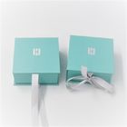 Коробка Earrping голубого кольца ЕВА подарочных коробок ювелирных изделий картона Crepack бумажная привесная с лентой