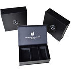 Чернота упаковочной бумаги кожаной твердой магнитной подарочной коробки PU изготовленная на заказ с логотипом металла инкрустации ЕВА