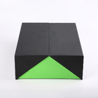 Губка выреза кожи Pu подарочных коробок двойной двери роскошным черным зеленым подгонянная картоном