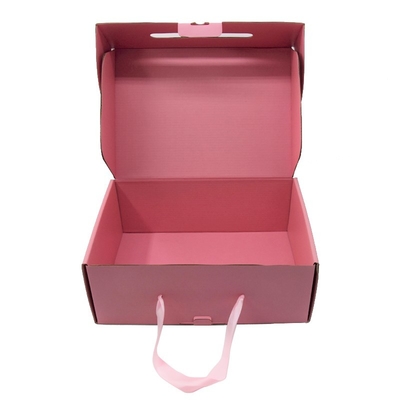 Cmyk печатая изготовленный на заказ бумажный пинк Shoeboxes картона хозяйственных сумок с лентой